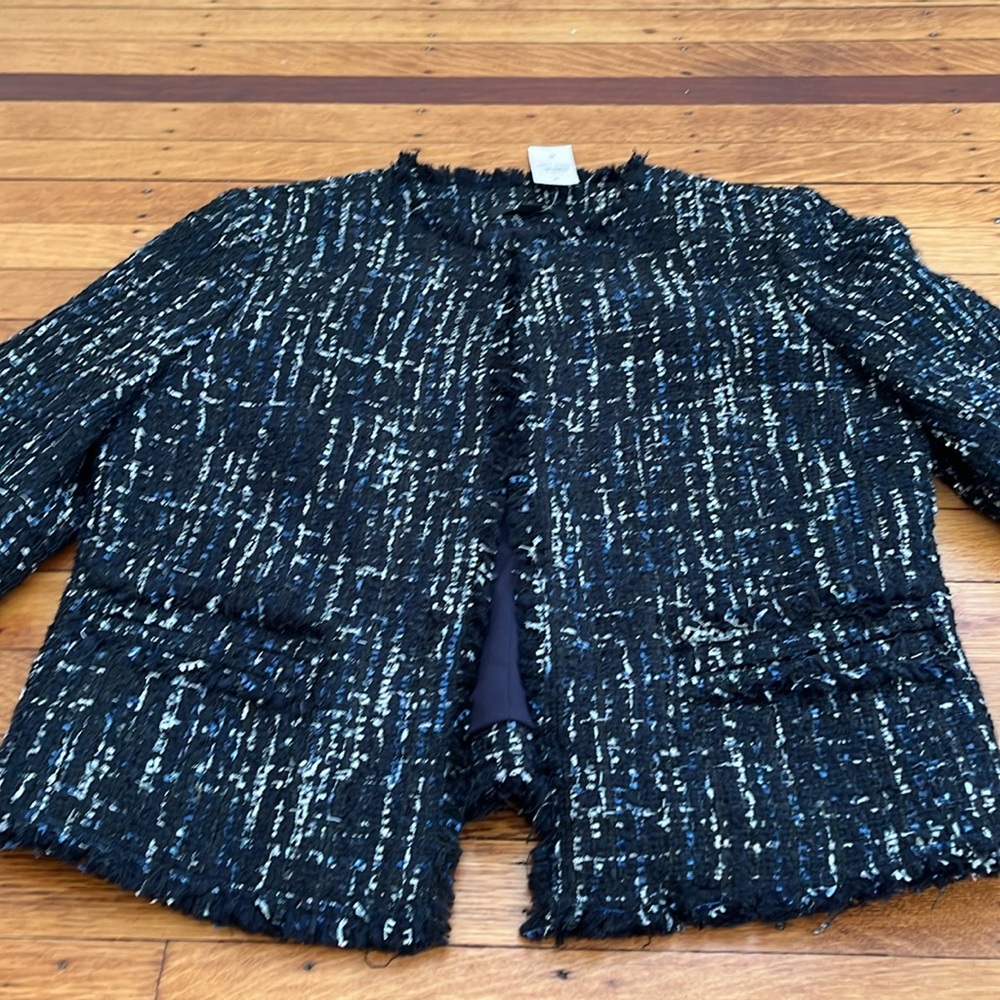 Tweed blazer, blue and white, never worn